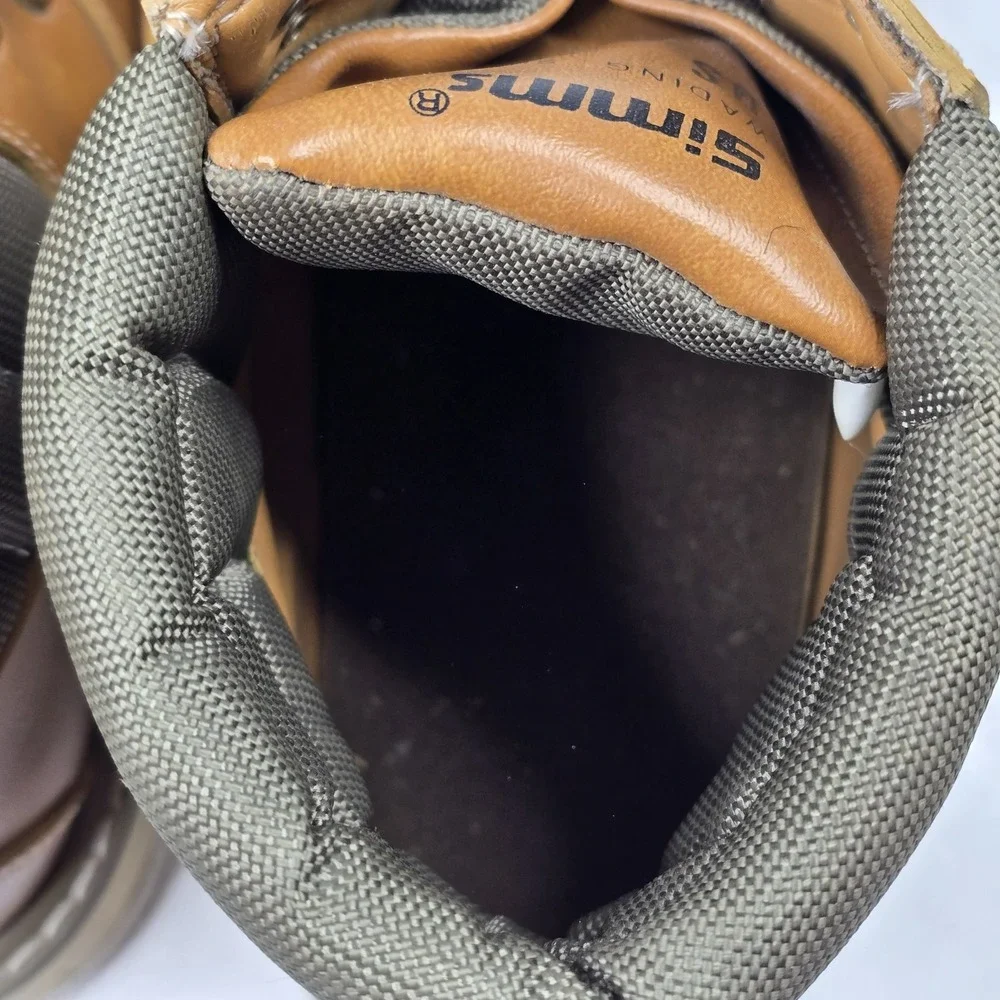 Vintage Simms Wading Shoes Mens 9 Brown Felt Sole Fly Fishing Boots 4465 9M
